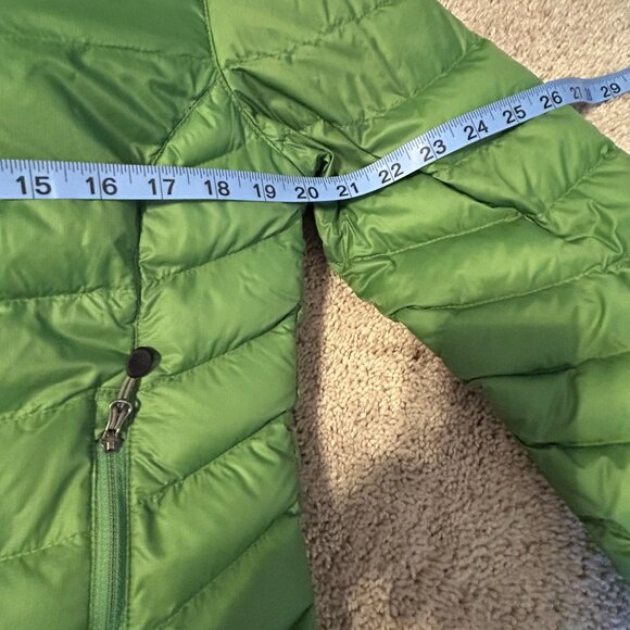 LL Bean Puffy Ski Jacket Green, Nylon Shell & Lining Zip Pockets Size Reg XS - Picture 10 of 16